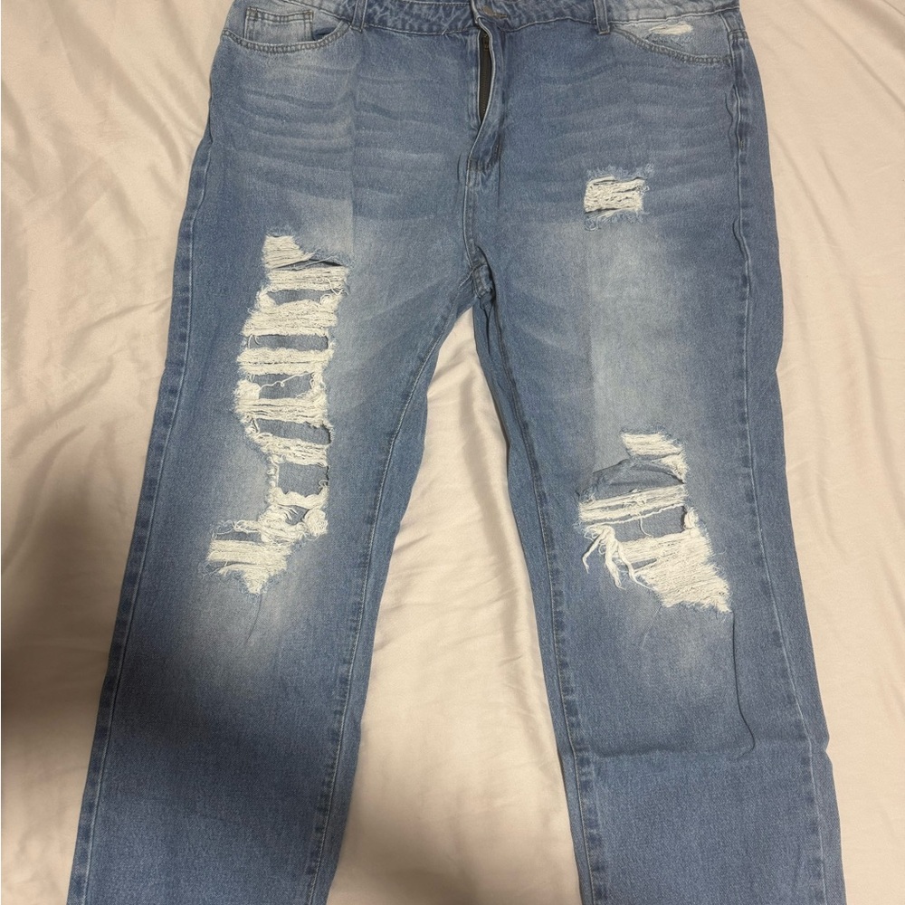SHEIN Light Blue Denim Jeans